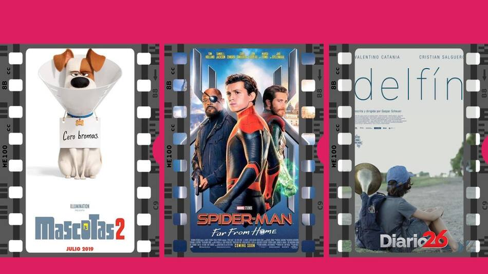 Cine portada estrenos 4 de julio 2019, Mascotas 2, Spider Man y Delfín