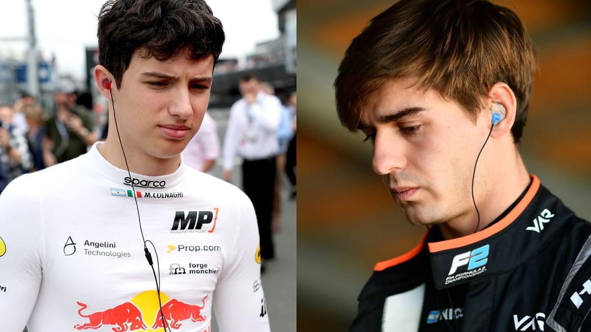 Mattia Colnaghi (izquierda) y Nicolás Varrone (derecha), pilotos argentinos de F3 y F2, respectivamente.