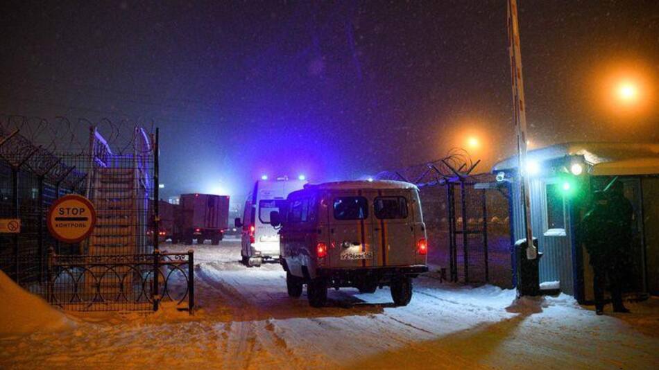 Tragedia en una mina de carbon en Siberia, Rusia