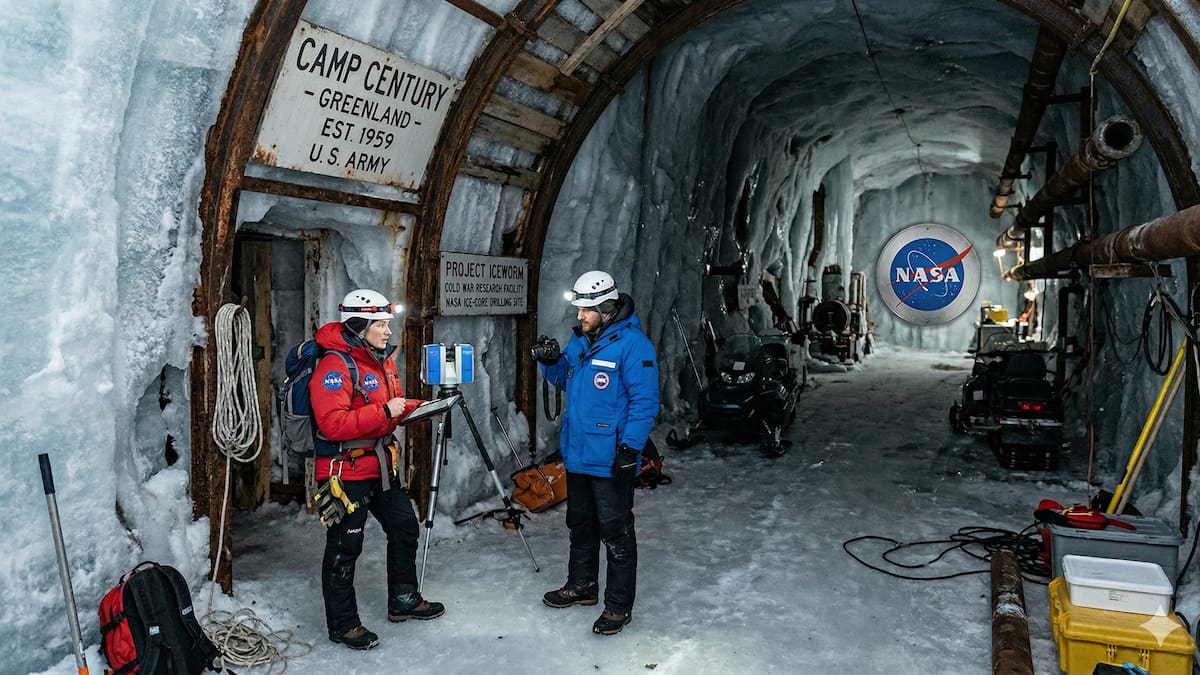 La NASA detectó, bajo las capas de hielo del noreste de Groenlandia, los restos de Camp Century.
