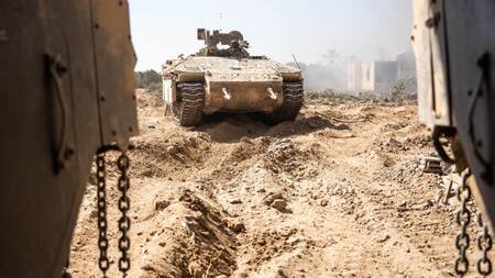 Soldados israelíes en la Franja de Gaza; guerra Israel-Hamás: Foto: X @idfonline