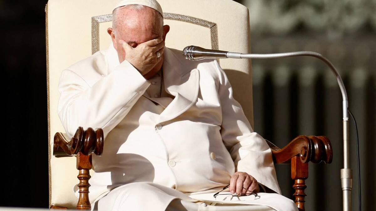 Papa Francisco pide por la paz en Israel y Palestina. Foto: Reuters.