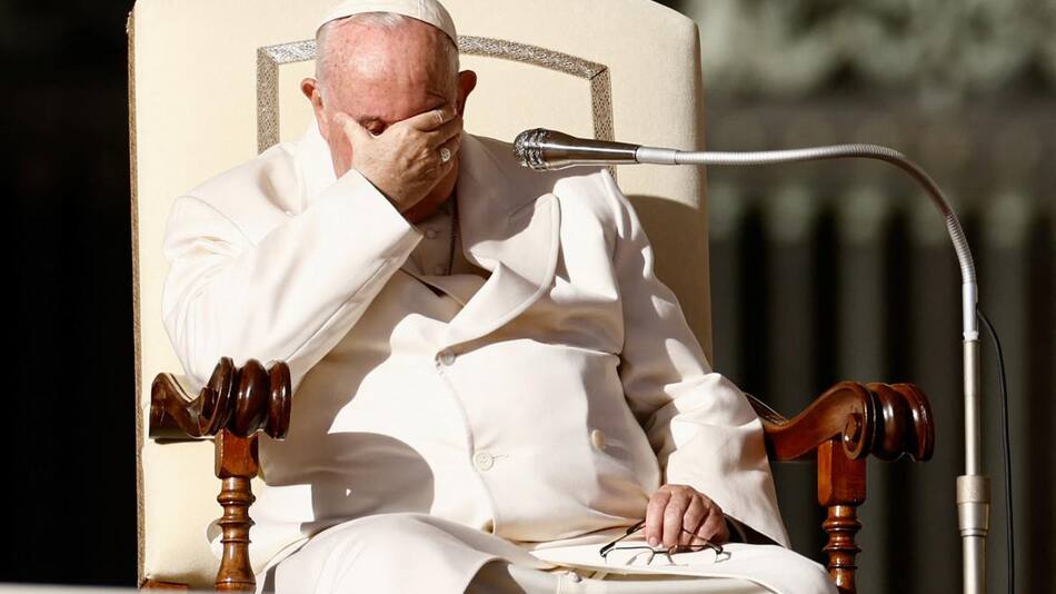 Papa Francisco pide por la paz en Israel y Palestina. Foto: Reuters.