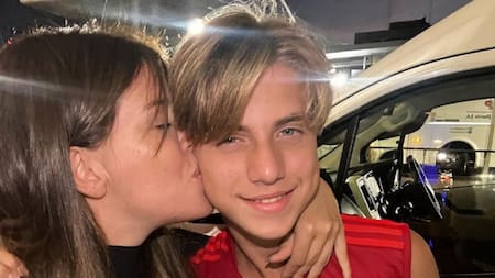 El reencuentro entre Wanda Nara y su hijo Valentino López. Foto: Instagram.