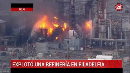 Explosión en refinería de Filadelfia - CANAL 26