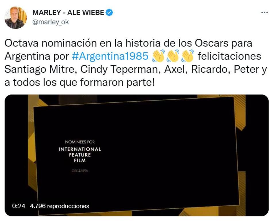 Las felicitaciones de los famosos. Foto: Twitter.