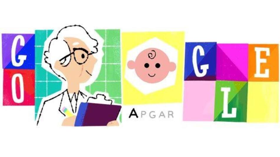 El Doodle de Google homenajea a la doctora Virginia Apgar .