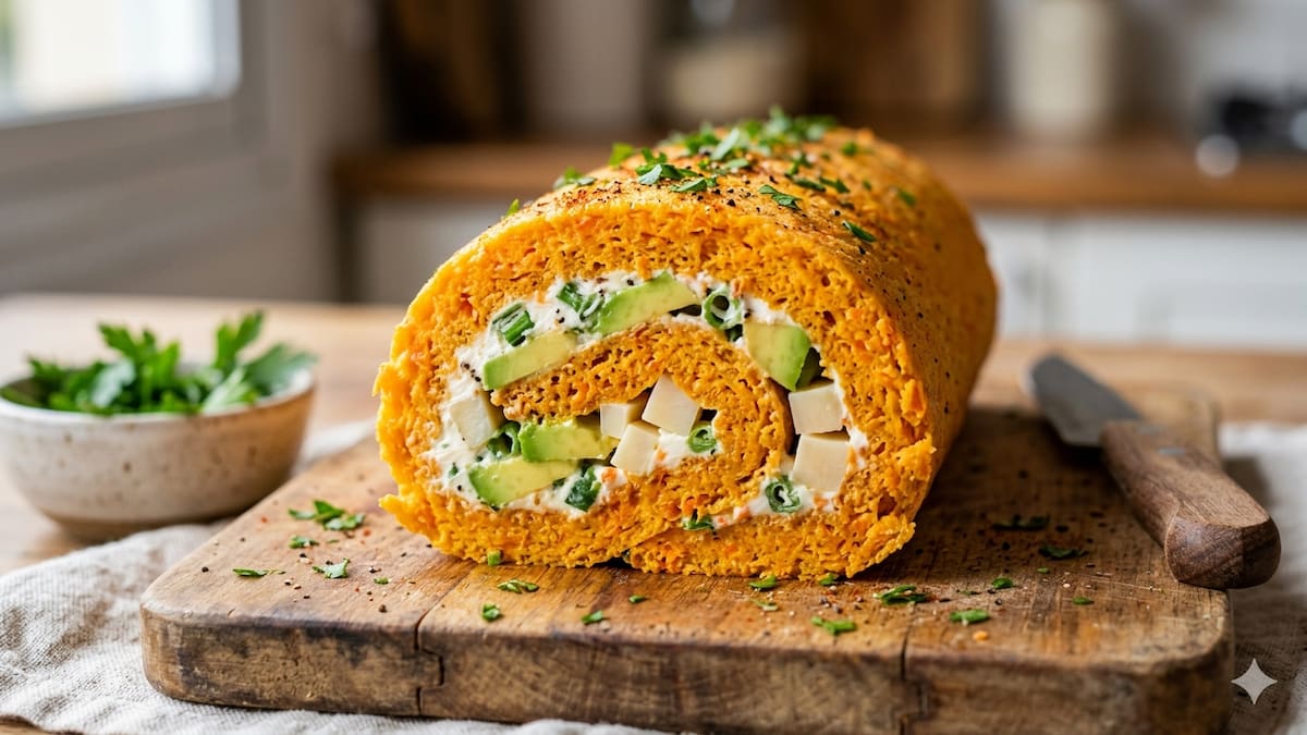 Un pionono reinventado: hecho con una base de zanahoria y con solo cuatro ingredientes.