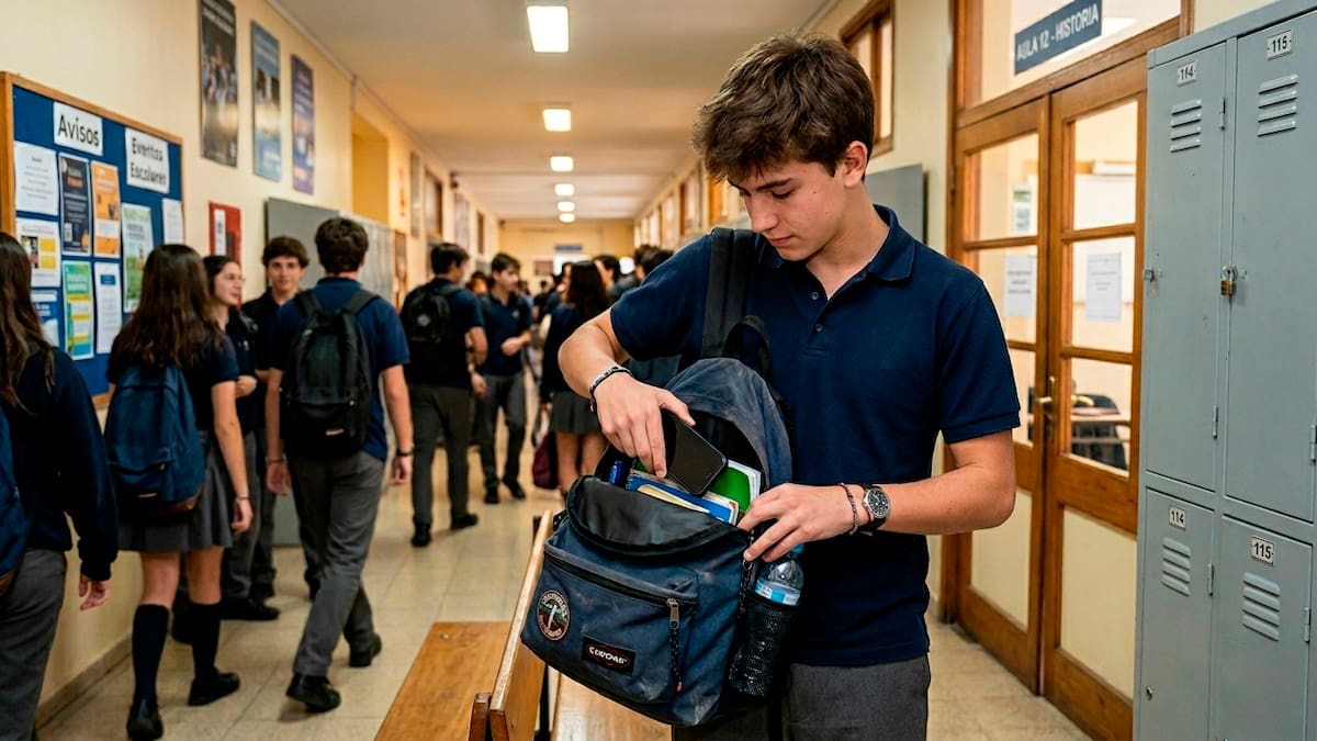 Prohíben el uso de celulares en el ámbito escolar.
