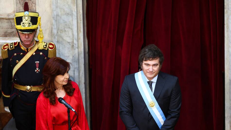 Asunción de Javier Milei. Foto: Reuters.