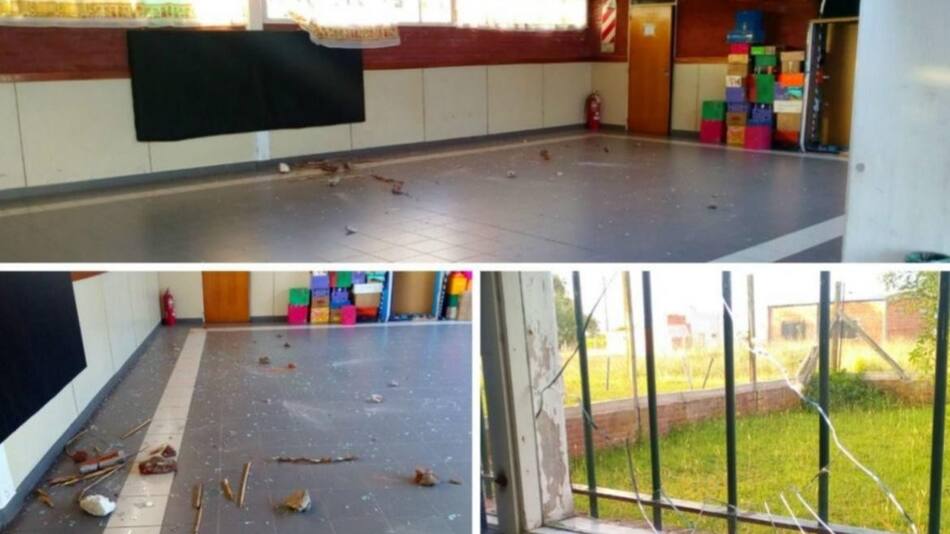 Jardin de infantes destrozado en Mar del Plata