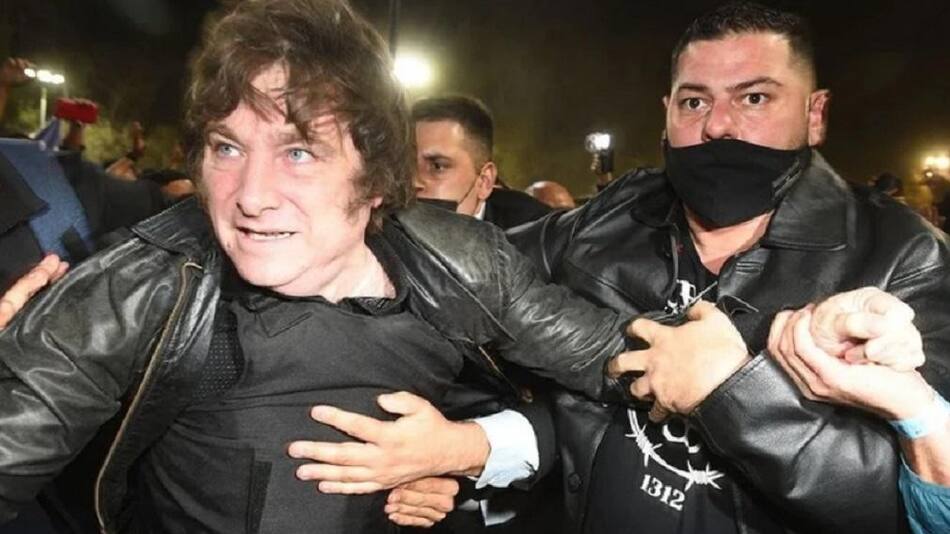 Javier Milei, chaleco antibalas, seguridad, NA