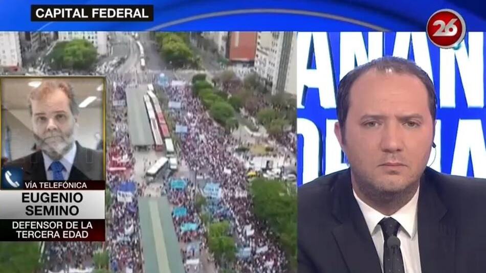 Eugenio Semino, sobre reforma previsional (Canal 26)