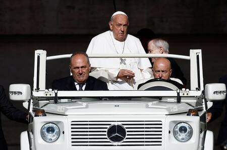 El papa Francisco y su audiencia semanal en el Vaticano. Foto: Reuters