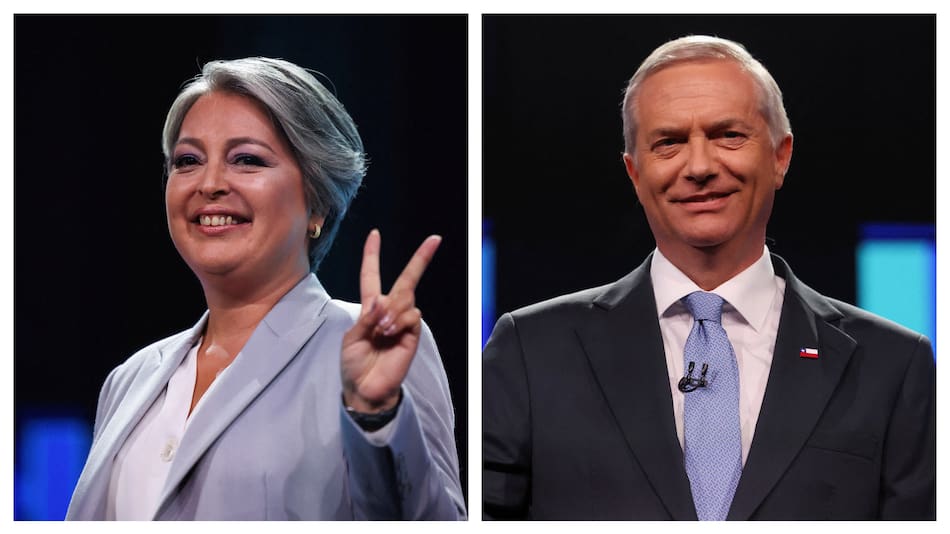 Jeannette Jara y José Antonio Kast, los dos candidatos que este domingo pelean por asumir en el Palacio de La Moneda.