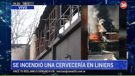 Se incendió una cervecería en Liniers