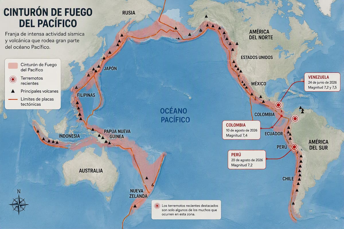 Qué es el Cinturón de Fuego del Pacífico