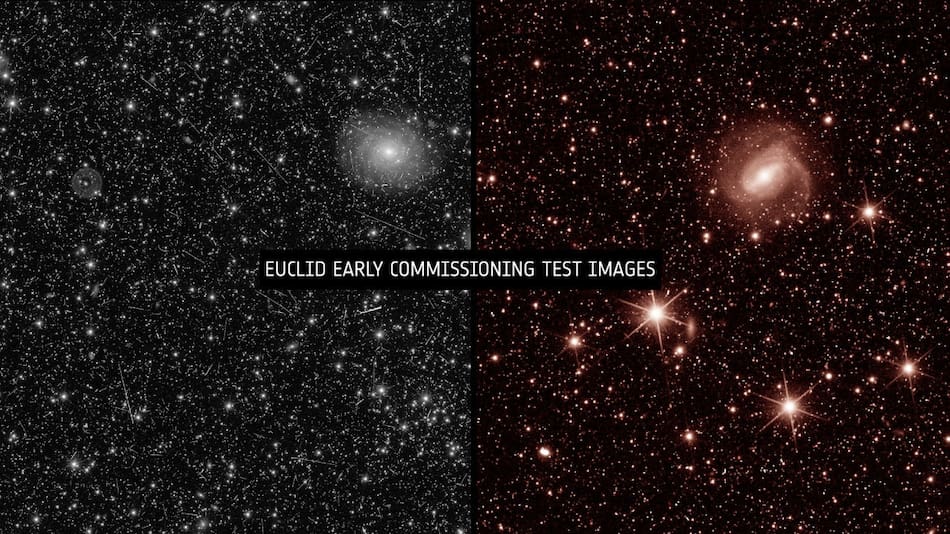 Primeras imágenes de prueba de la Misión Euclid. Foto: ESA.