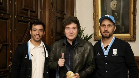 José "Maligno" Torres junto a Javier Milei en Casa Rosada. Foto: Presidencia de la Nación.