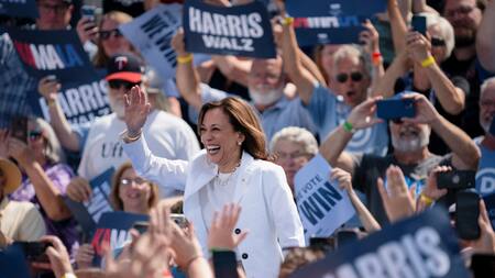 Kamala Harris, candidata a presidenta de Estados Unidos. Foto: Reuters