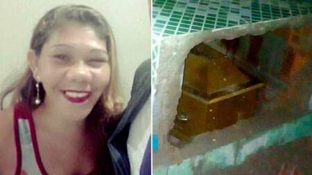 Mujer enterrada viva en Brasil