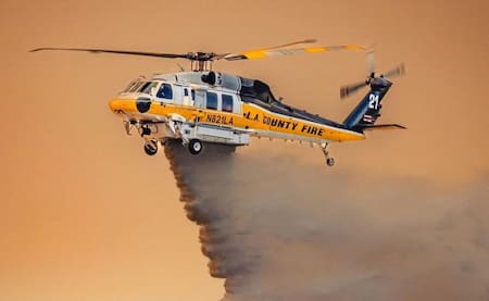 Incendio en EEUU. Foto: Departamento de Bomberos de Los Ángeles