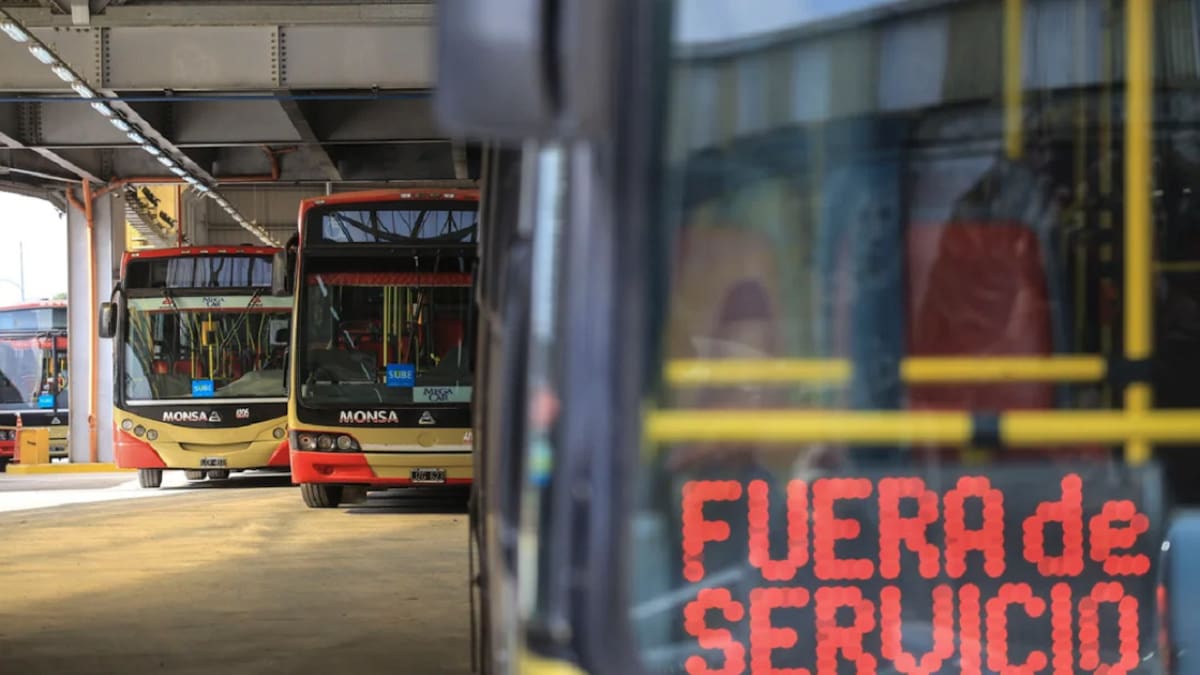 Paro de colectivos. Foto: NA.