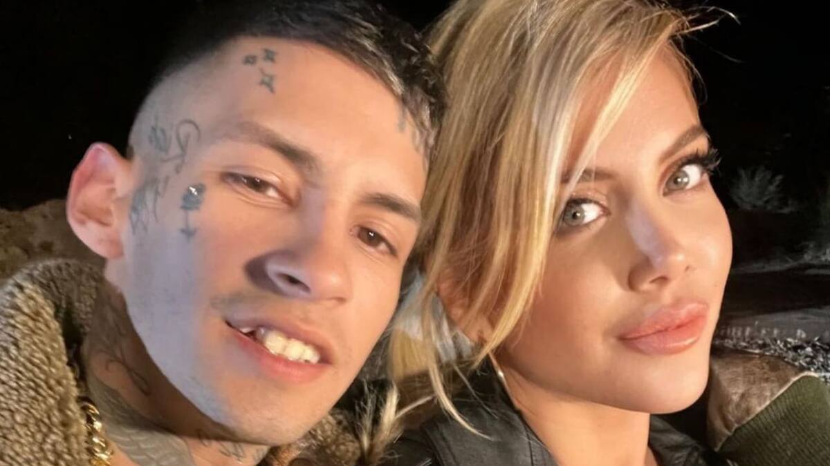 Wanda Nara y L-Gante. Foto X @Lushiano_