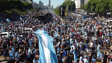 Argentina campeón, festejos en el Obelisco, Télam
