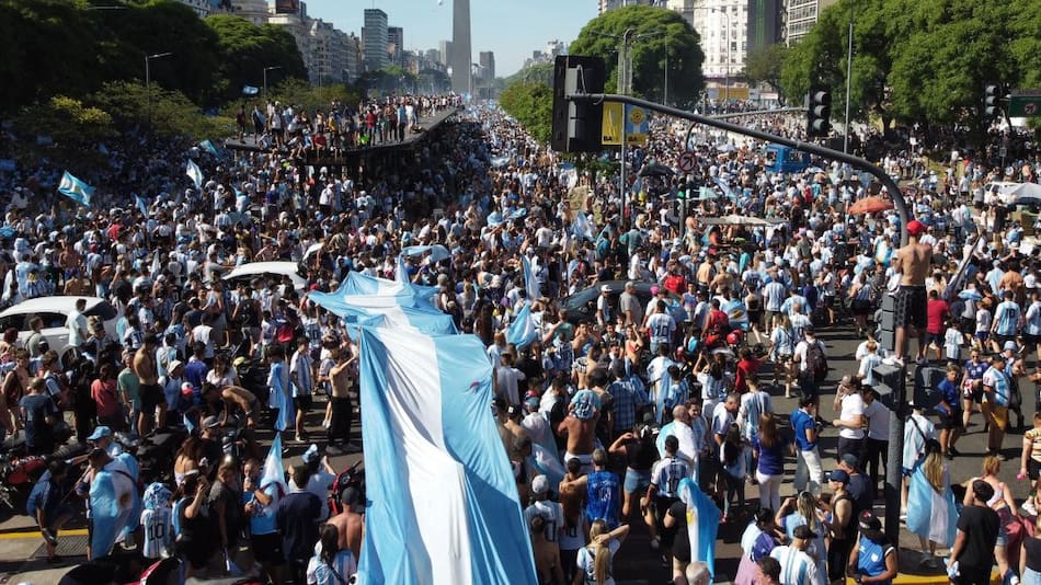 Argentina campeón, festejos en el Obelisco, Télam