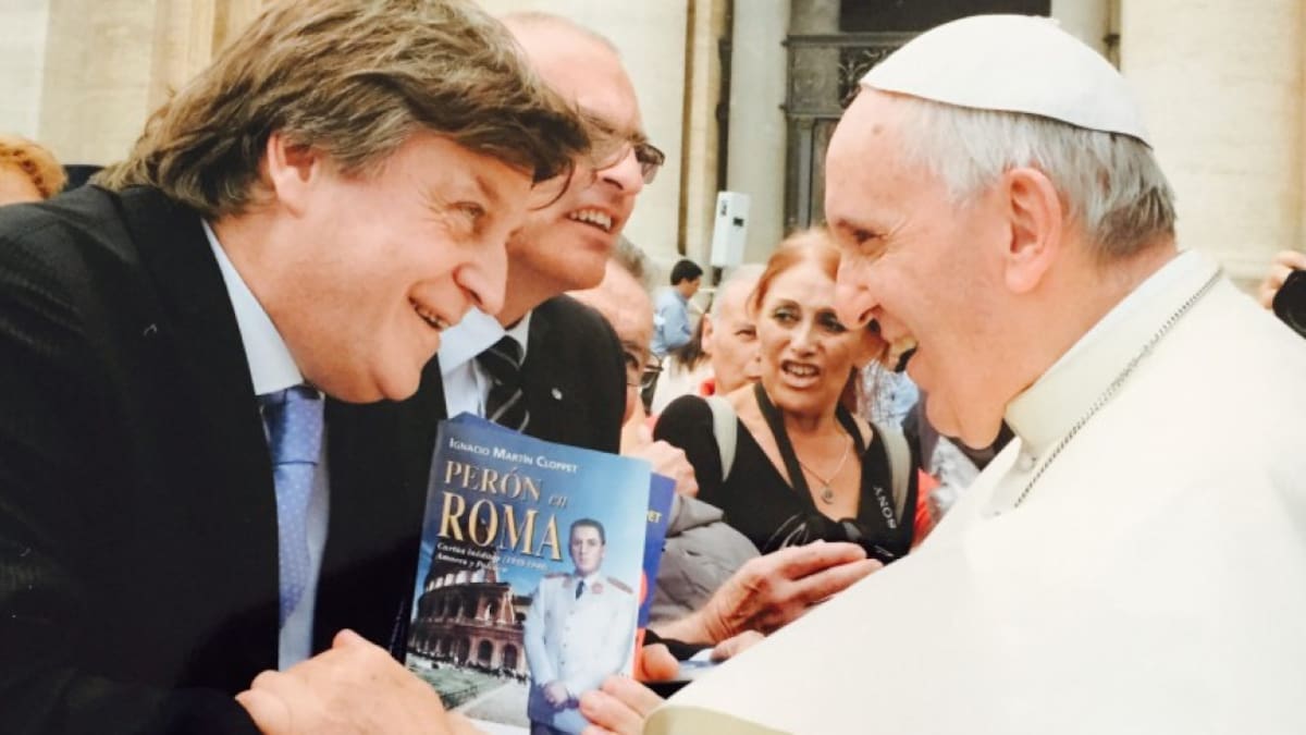 Ignacio Cloppet y el papa Francisco.