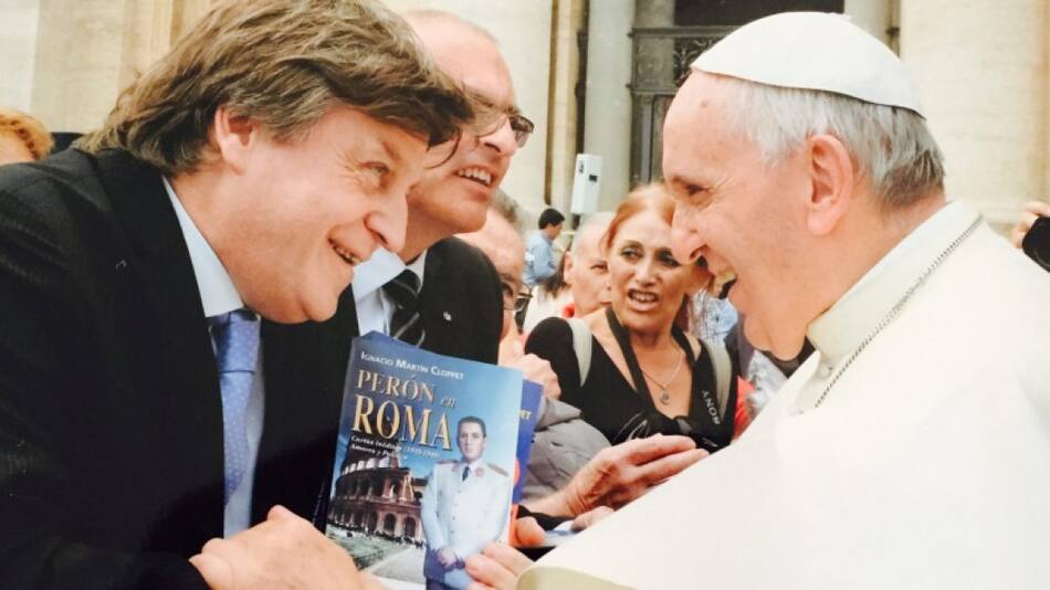 Ignacio Cloppet y el papa Francisco.