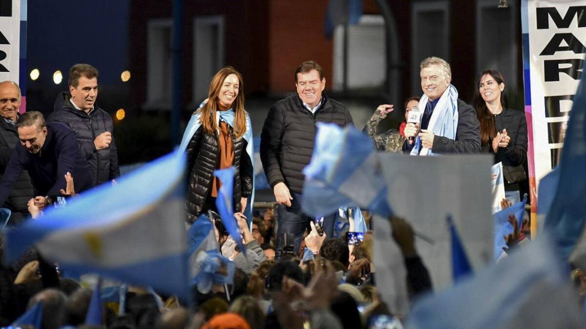 Mauricio Macri en Mar del Plata, marcha del "Sí, se puede", NA