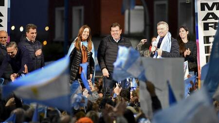 Mauricio Macri en Mar del Plata, marcha del "Sí, se puede", NA