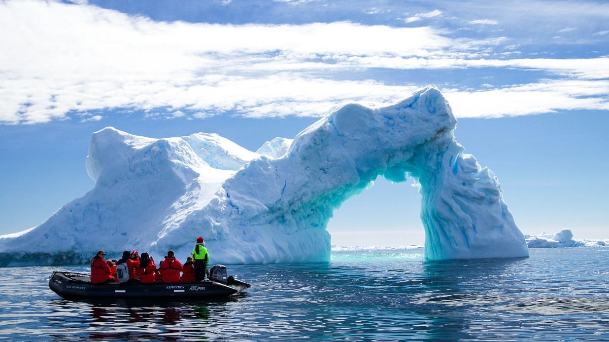 Derretimiento de hielo en la Antártida.