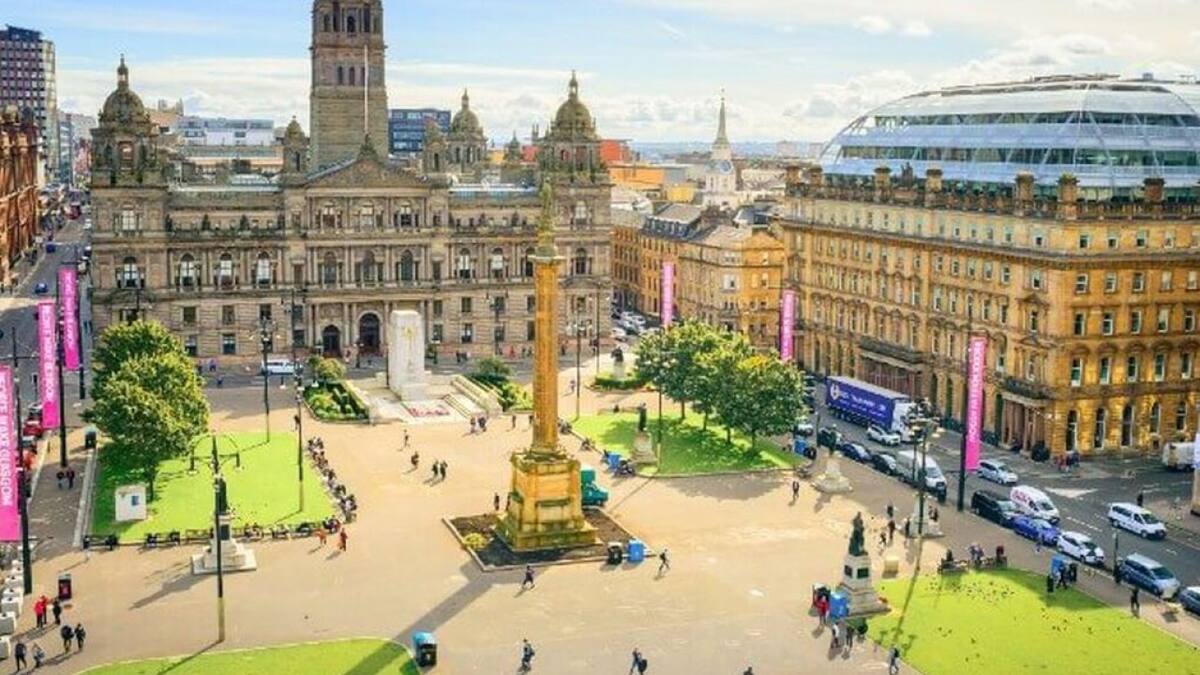 Plaza principal de Glasgow, Escocia. Foto: Visit Scotland