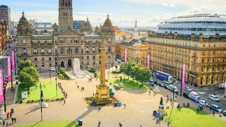 Plaza principal de Glasgow, Escocia. Foto: Visit Scotland