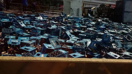 Vuelco camión - autopista