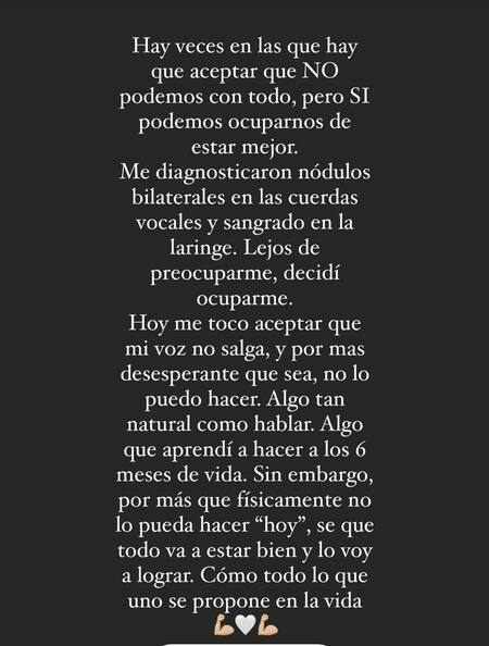 Mensaje de Carolina Haldemann, conductora de Canal 26