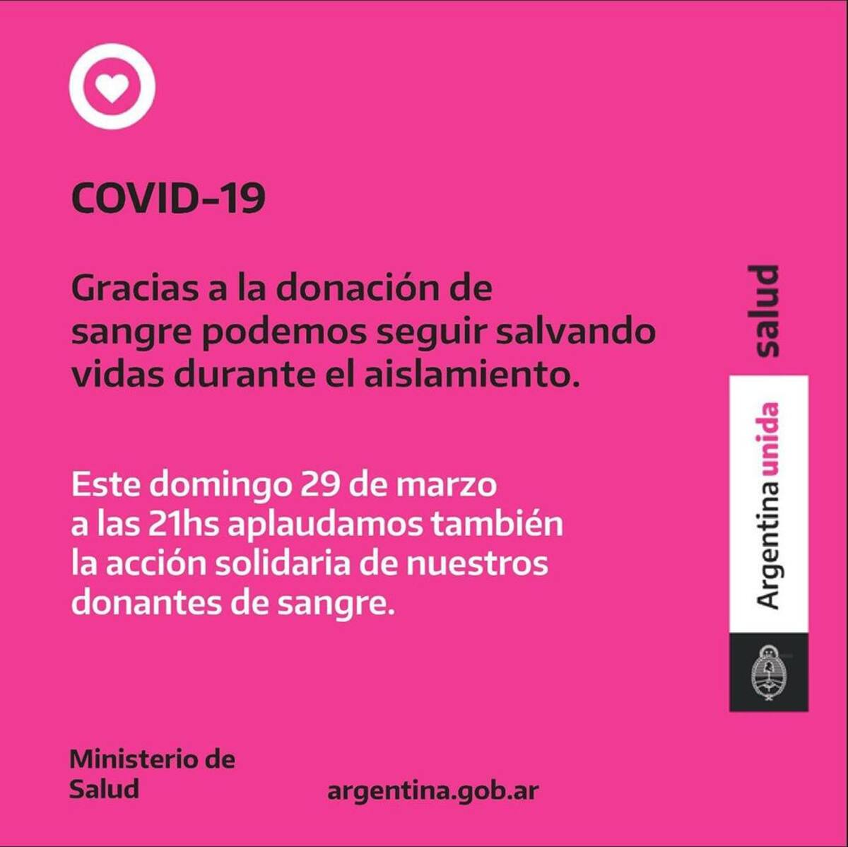 Coronavirus, Argentina, donación de sangre