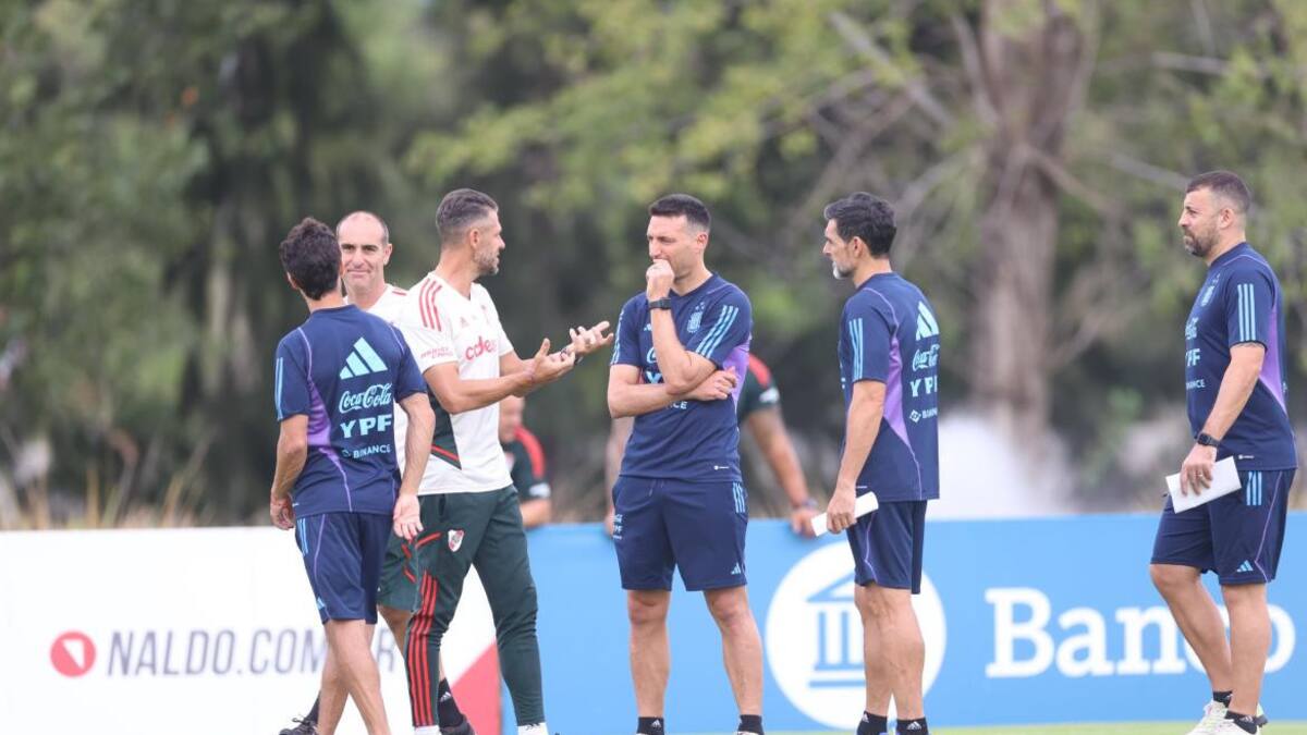 Argentina vs River, amistoso. Foto: Twitter @Argentina