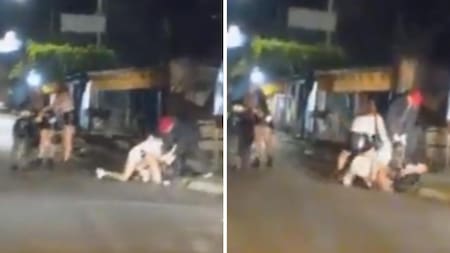 Un director de tránsito golpeó salvajemente a su ex pareja. Foto: captura de video.