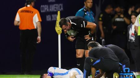 Lesión de Messi; Copa América 2024. Foto: Reuters.