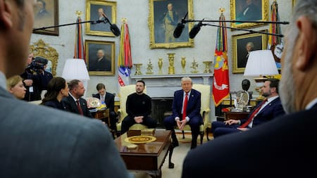 Donald Trump se reunió con Volodimir Zelenski. Foto: Reuters/Brian Snyder
