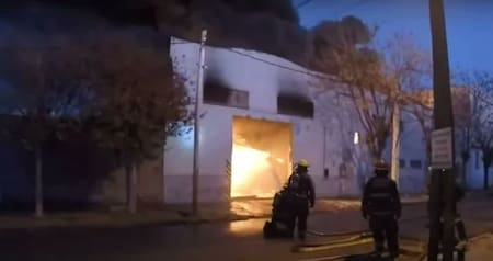 Incendio en San Justo. Fuente: NA