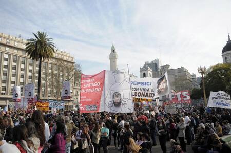 Marcha por Santiago Maldonado en Plaza de Mayo (NA)