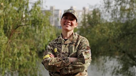 Tania Bondarenko, Guerra entre Rusia y Ucrania, mujer soldado, Foto AFP