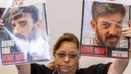 Silvia Cunio, la madre de dos rehenes, en una imagen anterior en la que pide la liberación de sus hijos.