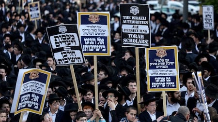 Protestas de judíos ultraortodoxos en Israel. Foto: Reuters.