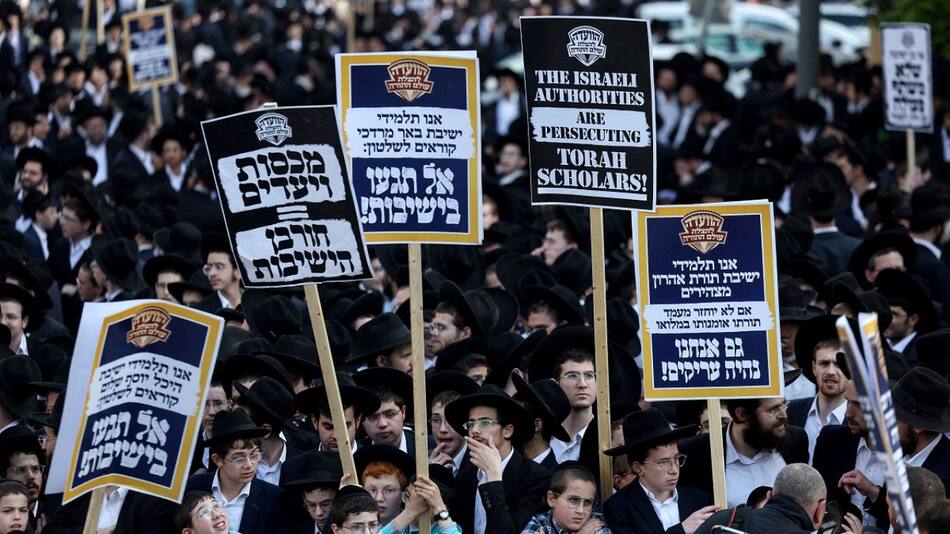 Protestas de judíos ultraortodoxos en Israel. Foto: Reuters.